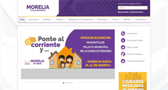Desktop Screenshot of morelia.gob.mx