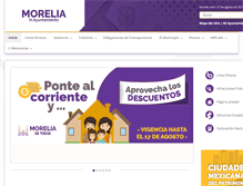 Tablet Screenshot of morelia.gob.mx